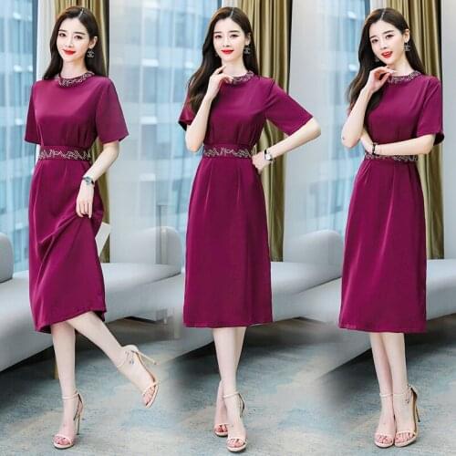 Women Summer Embroidery Dress 2021 New Short Sleeve Lady Summer Dresses