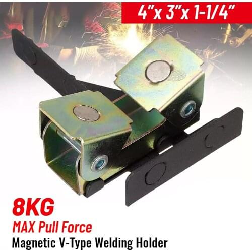 1pc Magnetic V-type Clamp Welding Clamps Welding Holder Working Tool 4" X 3" X 1-1/4"