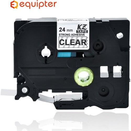 24mm Tze151 Black on clear Tz151 Compatible for Brother P-touch Label Printers Laminated Tze Label Tape Tze-151 Tz151