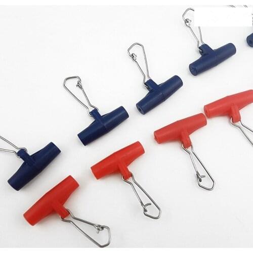 5pcs Fishing Line Sinker Slider High-strength Snaps Interlock Zip Slider Sinker Slides Terminal Swivel Voor