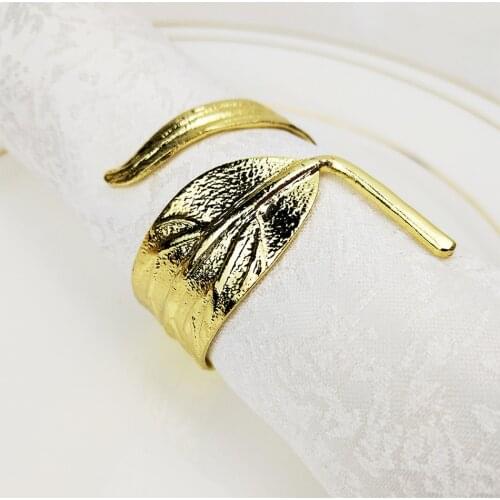 Multiple Combinations Leaf Napkin Rings，Napkin Buckle for Wedding, Anniversary, Kitchen Table and Party Decoration