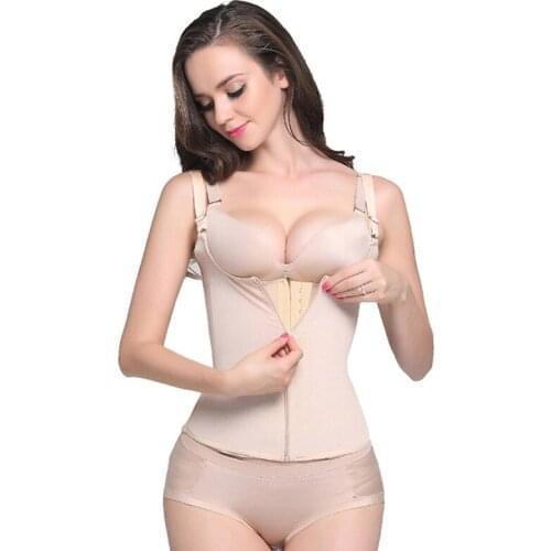 Plus Size Latex Waisttrainer Sportswear Underbust Solid Front Hook Closure Corset Cream Bustier Vest Style Corselet butt lift