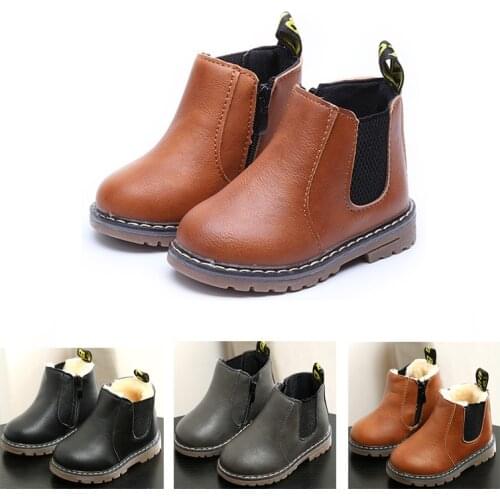 Children Kids Girls Boys Winter Velvet Keep Warm Martin Boots For Girls Boys Snow Ankle Boots 1 2 3 4 5 6 7 8 9 10 11 Years Old
