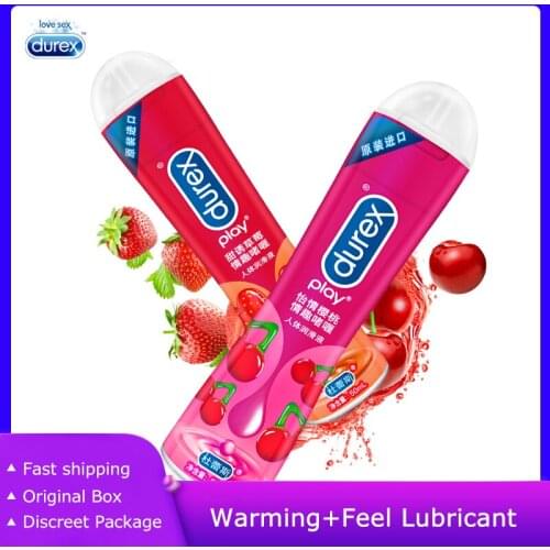 Durex Lubricant 2*50Ml Cherry Strawberry Flavored Water-Based Lubricant Anal Grease Vaginal For Sex Products For Couples