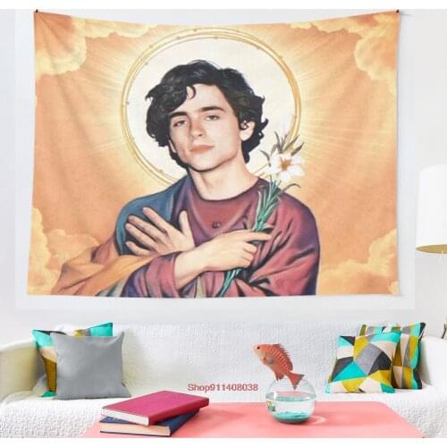 Saint Timothee Chalamet tapestry Coverlet Curtain Blanket Bedding Sheet Towel Throw Window Curtain Tapestries