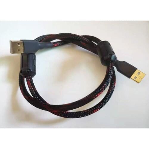 Hifi USB Cable Type A To A Male Audio Data Cable Gold plated Plug Dual magnetic ring USB A-A