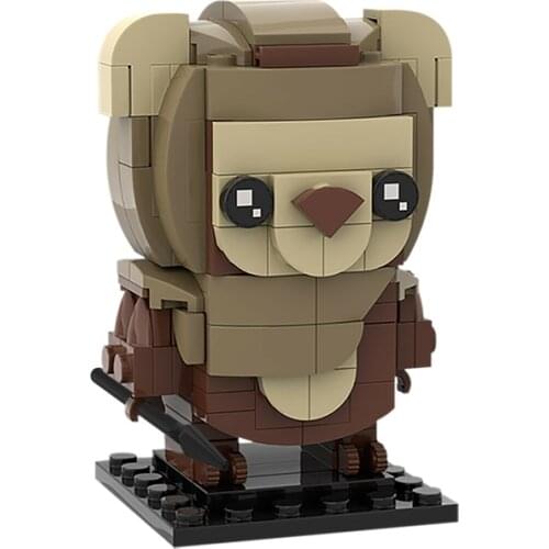 MOC For Star of Space Wars Brickheadz-Wicket Building Blocks Little Bear Cub Model DIY Assembly Education Toys For Children Gift