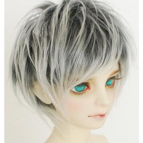 M3 children handmade toy 1/12 1/8 1/6 1/3 1/4 uncle Doll wig BJD/SD doll props Accessories grey and white color no.1 hair 1pcs