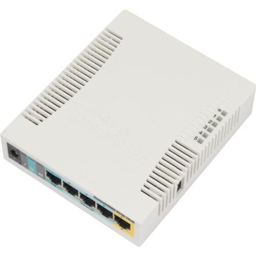 MikroTik RB951Ui-2HnD 5-Port Wireless Router 1000mW 300M Wifi RouterOS 2*2 MIMO 2.5dbi WI-FI 1*POE In, 5*POE Out