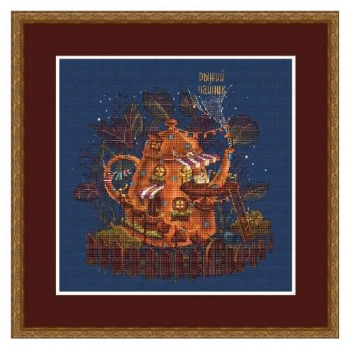Cross stitch Handmade 14CT Counted Canvas DIY,Cross-stitch kits,Embroidery Red Kettle House 38-39