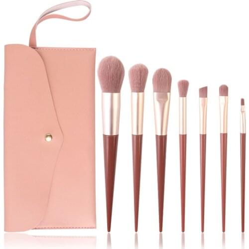 7pcs Makeup Brush Set Pink Portable Makeup Eye Shadow Brush Soft Hair Beauty Makeup Face Eye Cosmetic Tools High Quality New
