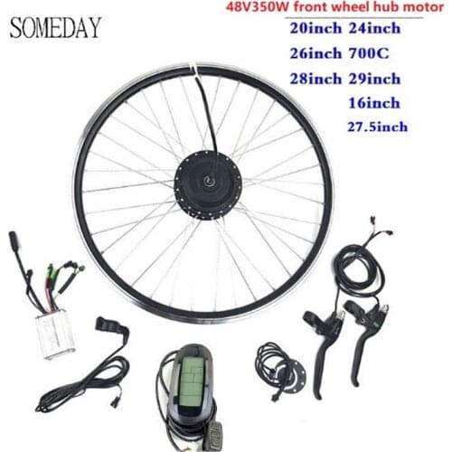 SOMEDAY E-bike conversion kit with LCD6 display 48V350W EBIKE front wheel hub motor with spoke and rim