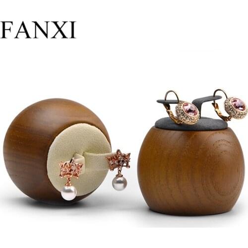 Oirlv Solid Wood Ring Stand Earring Stand Ring Holder Earring Holder Ring Organizer Earrings Organizer Jewelry Organizer