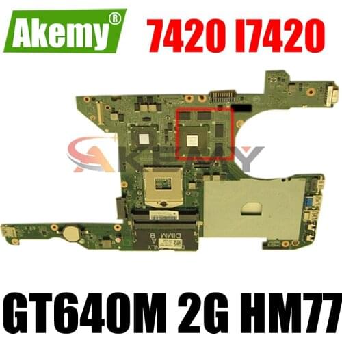Original Laptop motherboard For DELL Inspiron 7420 I7420 GT640M 2G HM77 SLJ8C Mainboard CN-03C38H 03C38H DA0R08MB6E4 N13P-GE-A2