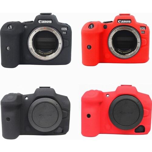 Anti-skid Texture Design Silicone DSLR Camera Body Case Protective Skin Cover Bag for Canon EOS R5 R6 Digital Cameras