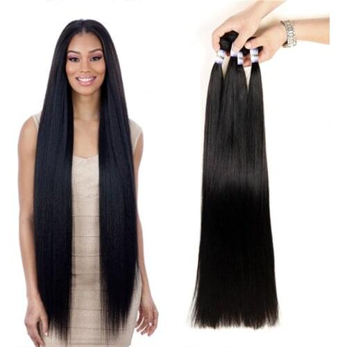 Straight Human Hair Bundles Remy Human Hair Extensions 100% Brazilian Human Hair Bundles For Black Women Dyed and Permed Bundles