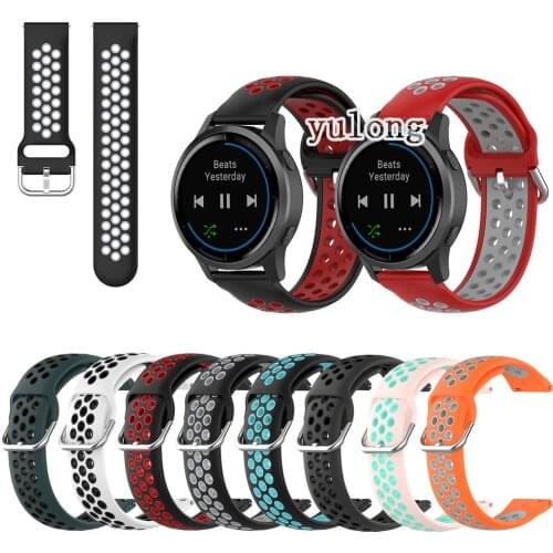 22mm Sport Silicone Breathable Watch Band Strap For Garmin Active vivoactive4 Smart Watch Repleacement Wristband Correa