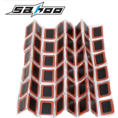SAHOO 48Pcs Cycling Puncture Patch Bicycle Motor Bike Tire Tyre Tube Rubber Puncture Patches Professional Bike Repair Kits