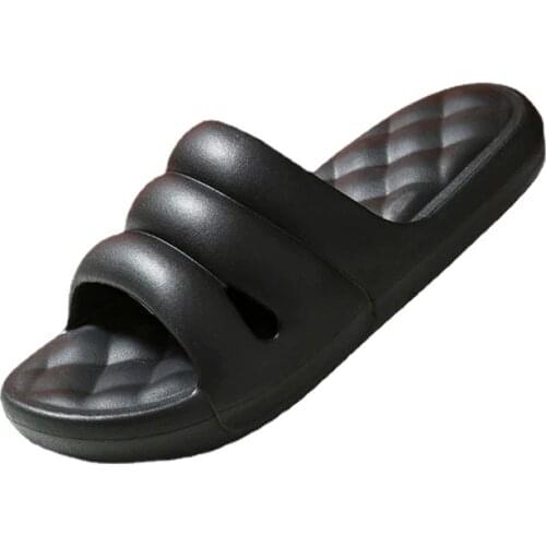Summer Indoor Home Household Bathroom Bath Non-Slip Quick-Drying Mute Couple Flip-Flop Sofa Soft Thick-Soled Men Women Slippers