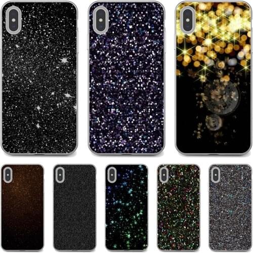 Black-Glitter-sparkles For Xiaomi poco X3 nfc F2 Pro M3 Mi 5X 6X Max Mix 1 2 2S 3 Mi5 Mi6 Mi3 Mi4 Silicone Phone Skin Case