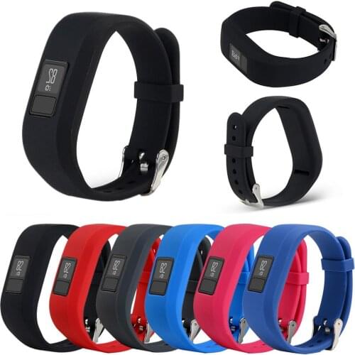 For Garmin Vivofit 3 Garmin JR Childrens Smart Watch Replacement Soft Silicone Wrist Bracelet Band Strap With Metal Buckle