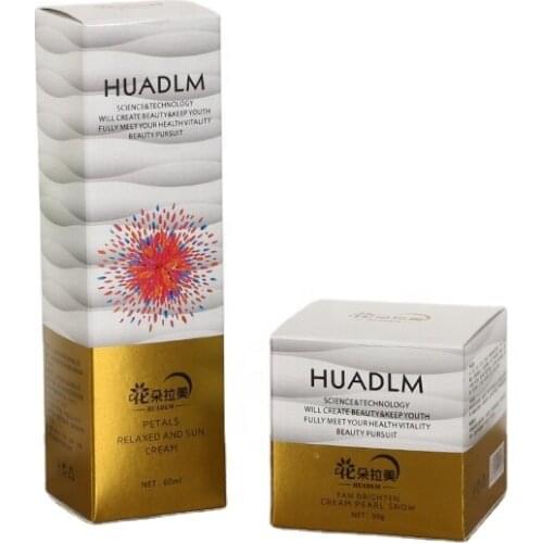 Customized UV printing cosmetic packaging white cardboard paper box