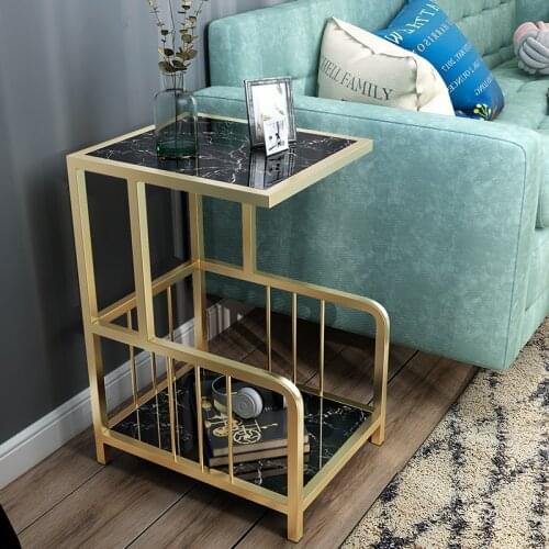 Side Table Nordic Living Room Sofa Marble Corner Table Balcony Small Coffee Table Small Apartment Simple Creative Bedside Table