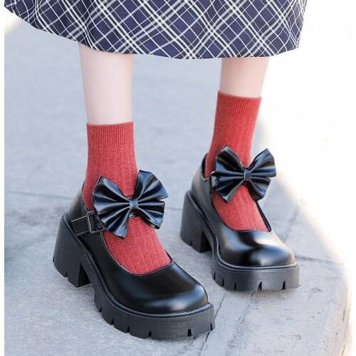 Women shoes Japanese Style Lolita Shoes Women Vintage Soft Sister Girls High Heel Platform shoes College Student Mary Jane shoes