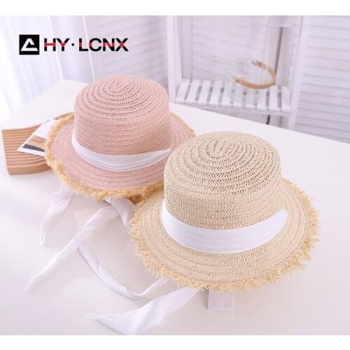Spring Summer New Parent-child Multi-function Sun Hat Women Children Outdoor Beach Flat-top Fashion Breathable Straw Hat