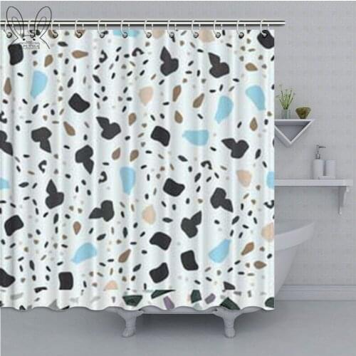 Green Marble Bathroom Curtain Colorful Waterproof Shower Curtain Polyester Fabric Bath Curtain Bathing Cover Shower Sets