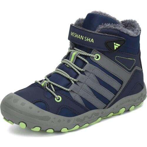 Winter Kids Boots Children Leather Shoes Boys Snow Shoes Toddler Boots Flat Shoes Ankle Boots For Girls