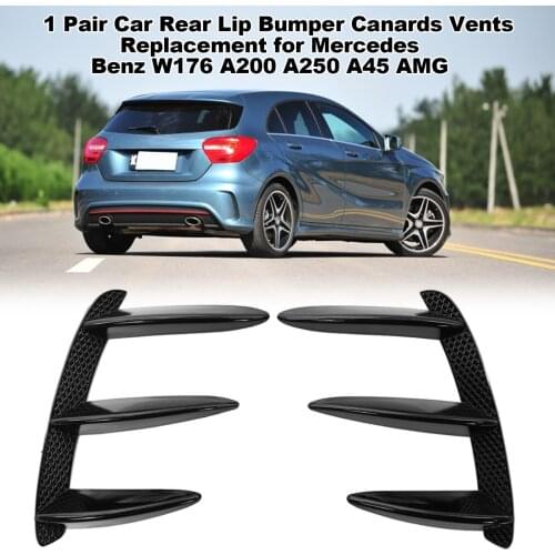 1 Pair Car Rear Lip Bumper Canards Vents Replacement for Mercedes Benz W176 A200 A250 A45 AMG Car accessories