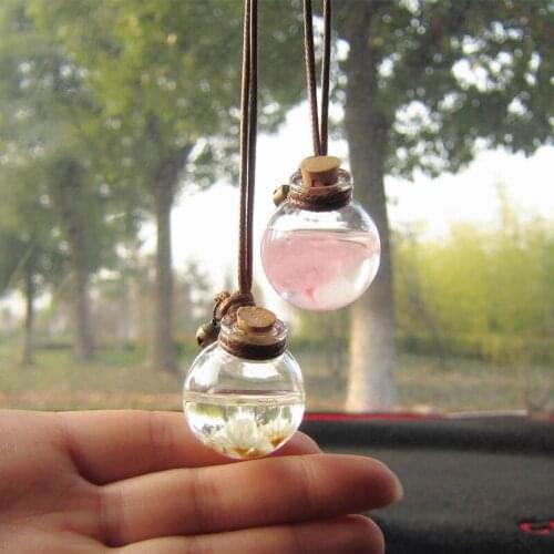 10ml mini household/Car Hanging Perfume Pendant Fragrance Air Freshener Empty Glass Bottle For Essential Oils Diffuser decor cn