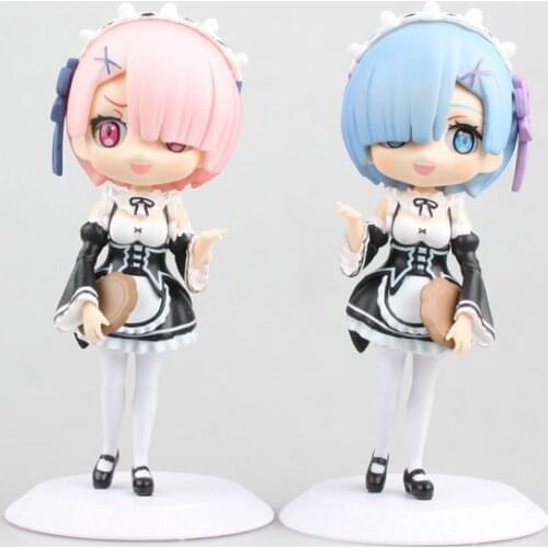 16cm New Qposket re:life in a different world from zero Ram Rem Cute version Big eyes Lovely Dolls Figure Toys Gift for girls