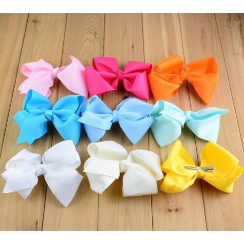 19pcs/lot 19Colors 4.72Inch Top quality Lovely bowknot children hair accessories girls hair flower WITH CLIP FC13