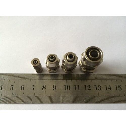 5pcs Nickel Plated Brass 10mm-10mm OD Pipe Straight Connector Coupler