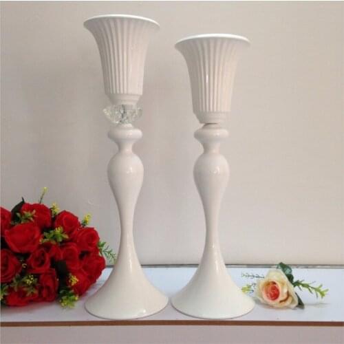 55cm/21.6inch tall 10pcs/lot white wedding party road lead decoration Table centerpiece Wedding flower vase wedding decoration