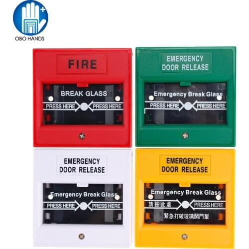 Emergency break glass door switch urgent exit button release push button firm alarm switch for Lock Security System red/green