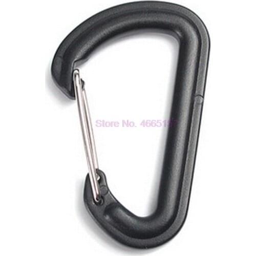 By dhl or ems 500lots hot 10 pieces/lot DShape Hook Survival Key Chain Carabiner Climbing Buckle for Hanging Backpack Mountainer