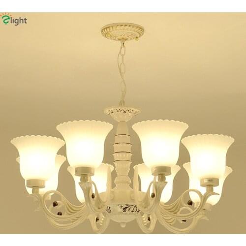 European Lustre Zinc Alloy Led Chandeliers Lighting Dining Room Led Pendant Chandelier Lights Living Room Hanging Lamp Fixtures