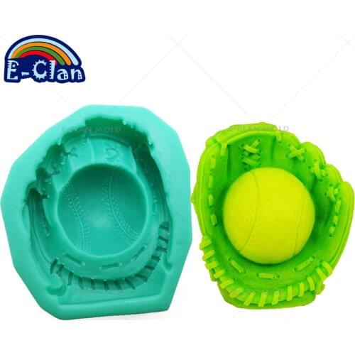 Baseball Gloves Handmade Soap Mold For Cake Decorating Chocolate Candle Mould Cake Baking Tools Kitchen S0393BQ