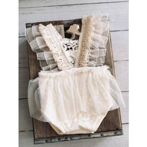 0-24M Princess Baby Girls Summer Rompers Elegant Sleeveless Ruffles Lace Rompers Jumpsuits Tulle Skirts Holiday Casual Clothes