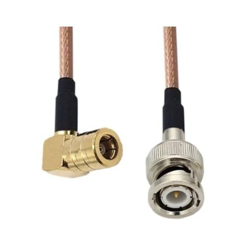 1pcs BNC Male to SMB Female Right Angle Connector Pigtail Jumper RG316 Cable 50 ohm