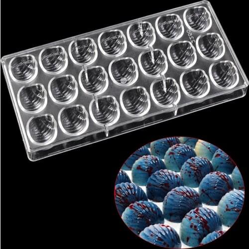 Creative conch shaped polycarbonate chocolate moulds 3D Transparent cake decorating tools