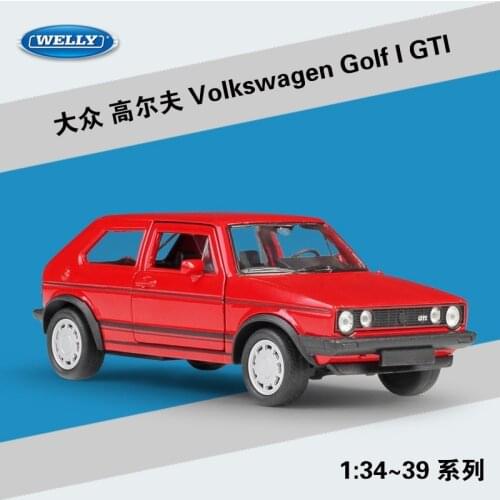 WELLY 1:36 Golf I GTI Model Car Simulation Alloy Racing Metal Toy Car Children Toy Gift Collection