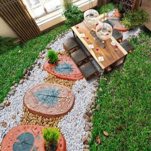 Custom 3D Floor Mural Wallpaper For Living Room PVC Waterproof Floor Sticker Thickened Self-adhesive Kitchen Decor Wallpaper 3D