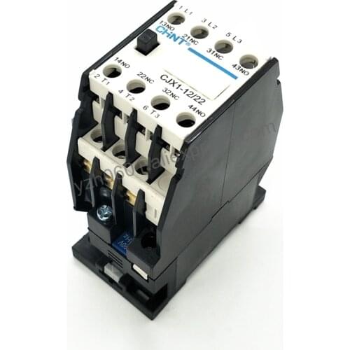 Original CHINT CJX1-12/22 2NO+2NC AC Contactor AC220V AC380V AC110V AC36V AC24V (3TB)