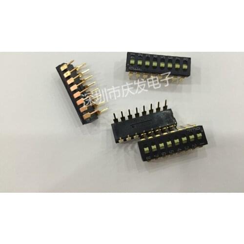 Original new 100% dial switch 8P spacing 2.54MM 8 bit toggle switch 16pin DSS808