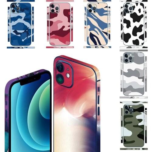 3M Films For iPhone 12 Pro Max Back Film Full Cover Camouflage Decal Skin Protector Sticker for iPhone 12 Mini i12 Stickers Case