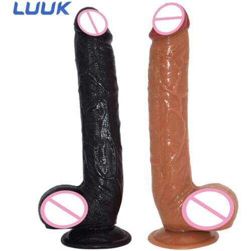 LUUK Sex Toys Fake Dildo Masturbation Insert Vagina Anal Plug Professional Design Erotic Stop Anal Dildo Imitate Penis For Women